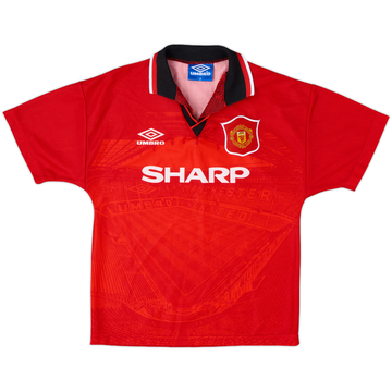 1994-96 Manchester United Home Shirt - 8/10 - (L.Boys)