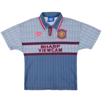 1995-96 Manchester United Away Shirt - 9/10 - (L.Boys)