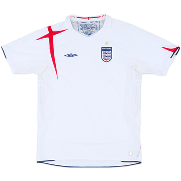 2005-07 England Home Shirt - 7/10 - (XL.Boys)