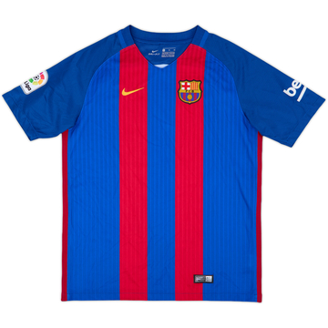 2016-17 Barcelona Home Shirt - 9/10 - (XL.Boys)