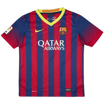 2013-14 Barcelona Home Shirt - 7/10 - (L.Boys)