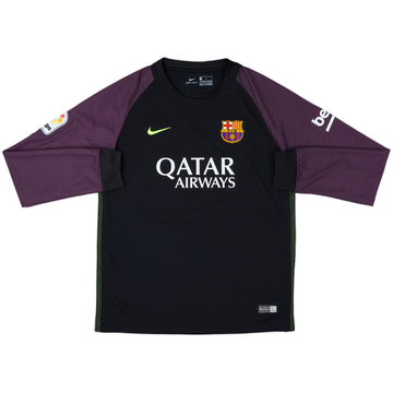 2016-17 Barcelona GK Shirt - 9/10 - (L.Boys)
