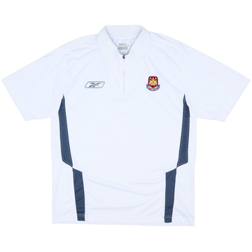 2004-05 West Ham Reebok 1/4 Zip Polo Shirt - 7/10 - (S)