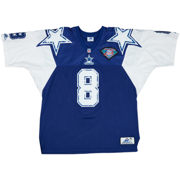 1995 Dallas Cowboys Aikman #8 Apex One Authentic Away Jersey - 6/10 - (XL)