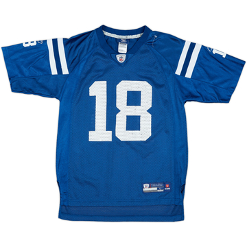 2008-11 Indianapolis Colts Manning #18 Reebok On Field Home Jersey - 8/10 - (L.Boys)