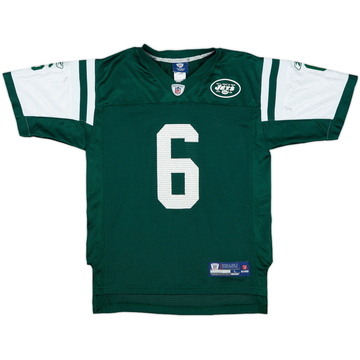 2009 New York Jets Sanchez #6 Reebok On Field Home Jersey - 9/10 - (L.Boys)
