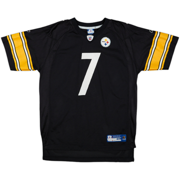 2005-06 Pittsburgh Steelers Roethlisberger #7 Reebok On Field Home Jersey - 7/10 - (XL.Boys)