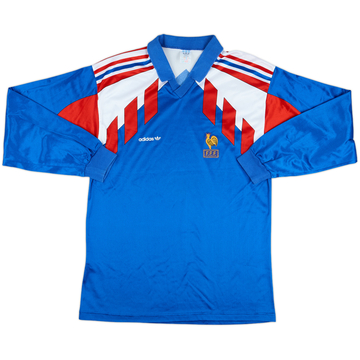 1990-92 France Home L/S Shirt - 7/10 - (L)