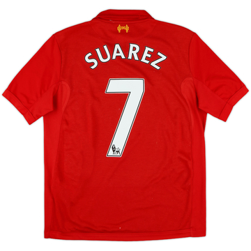 2012-13 Liverpool Home Shirt Suarez #7 - 9/10 - (XL.Boys)
