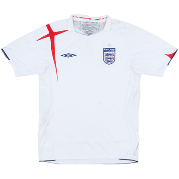 2005-07 England Home Shirt - 5/10 - (M)