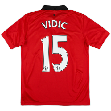 2013-14 Manchester United Home Shirt Vidic #15 - 7/10 - (L.Boys)