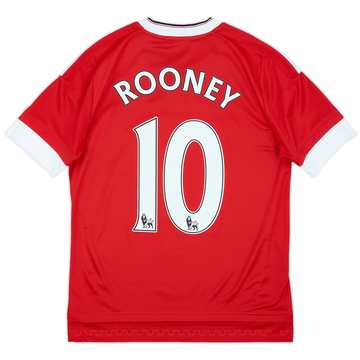 2015-16 Manchester United Home Shirt Rooney #10 - 8/10 - (L.Boys)