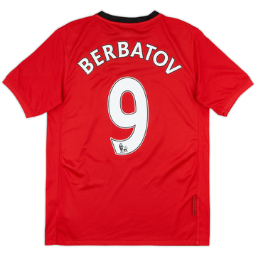 2009-10 Manchester United Home Shirt Berbatov #9 - 9/10 - (XL.Boys)