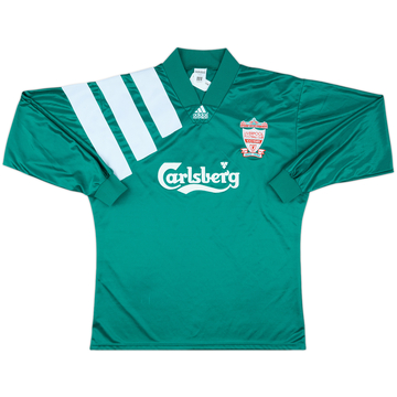 1992-93 Liverpool Player Issue Centenary Away L/S Shirt - 8/10 - (L/XL)