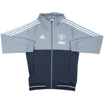 2017-18 Manchester United adidas Hooded Track Jacket - 8/10 - (M)