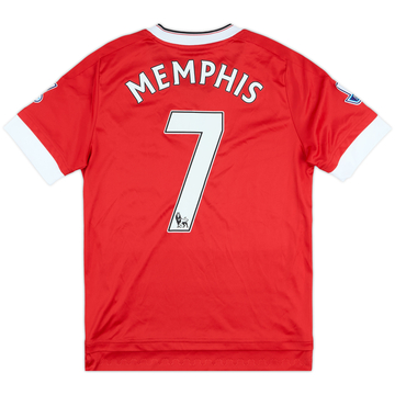 2015-16 Manchester United Home Shirt Memphis #7 - 8/10 - (L.Boys)