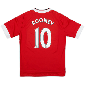 2015-16 Manchester United Home Shirt Rooney #10 - 8/10 - (S.Boys)