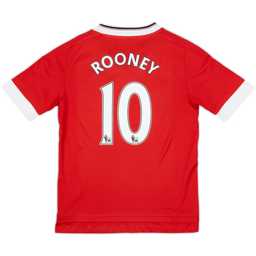 2015-16 Manchester United Home Shirt Rooney #10 - 8/10 - (S.Boys)