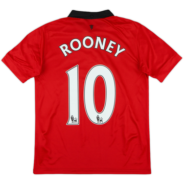 2013-14 Manchester United Home Shirt Rooney #10 - 8/10 - (L.Boys)