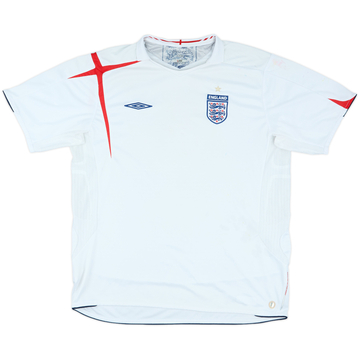 2005-07 England Home Shirt - 5/10 - (XXL)