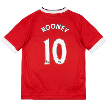 2015-16 Manchester United Home Shirt Rooney #10 - 7/10 - (M.Boys)
