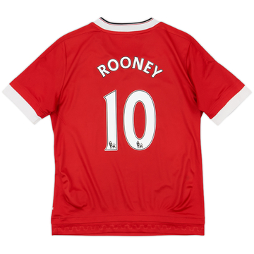 2015-16 Manchester United Home Shirt Rooney #10 - 7/10 - (M.Boys)