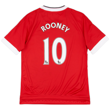 2015-16 Manchester United Home Shirt Rooney #10 - 10/10 - (M.Boys)