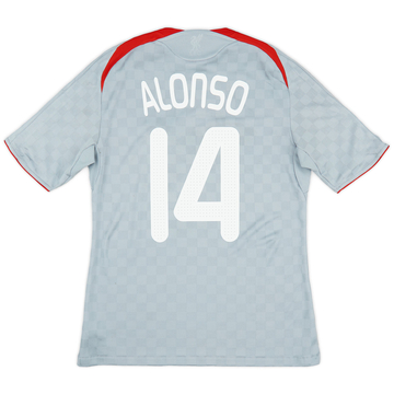 2008-09 Liverpool Away Shirt Alonso #14VS