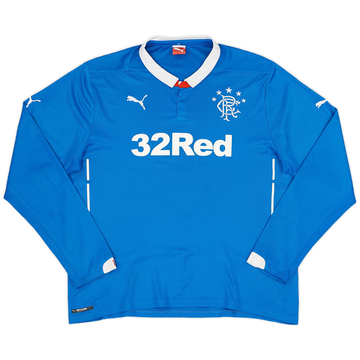 2014-15 Rangers Home L/S Shirt - 7/10 - (XXL)
