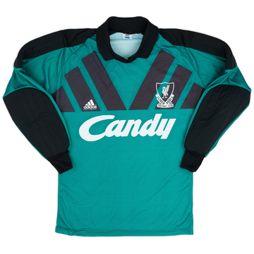 1991-92 Liverpool GK Shirt - 8/10 - (S)