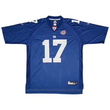 2007 New York Giants Burress #17 Reebok On Field Home Jersey (Very Good) XXL