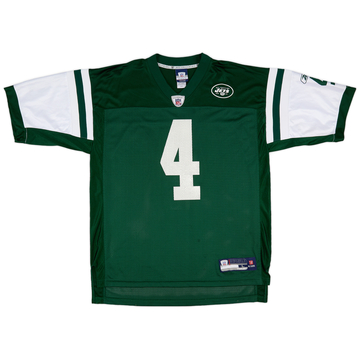 2008 New York Jets Favre #4 Reebok On Field Home Jersey (Excellent) L