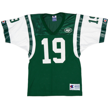 1998-99 New York Jets K. Johnson #19 Champion Home Jersey (Excellent) M.Kids