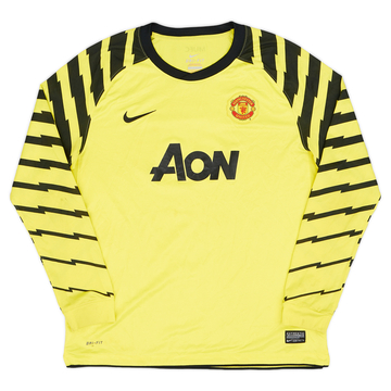 2010-11 Manchester United Yellow GK Shirt - 8/10 - (XL.Boys)