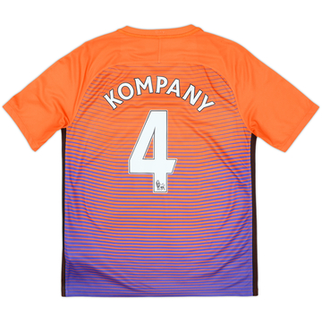 2016-17 Manchester City Third Shirt Kompany #4 - 7/10 - (M)