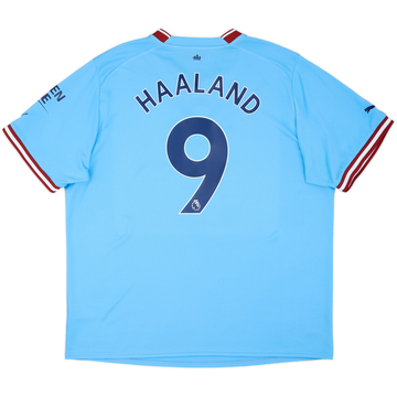 2022-23 Manchester City Home Shirt Haaland #9 - 8/10 - (XXL)