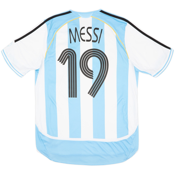2005-07 Argentina Home Shirt Messi #19 - 8/10 - (M)