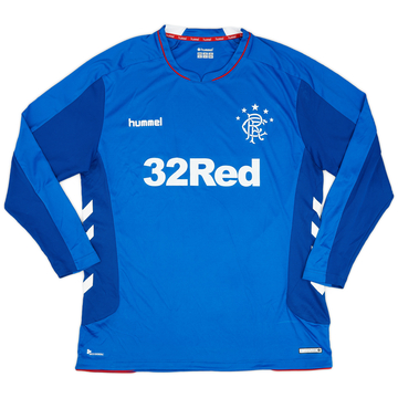 2018-19 Rangers Home L/S Shirt - 8/10 - (XXL)