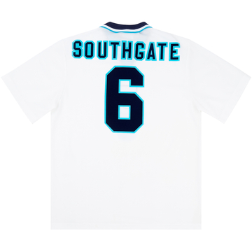 1995-97 England Home Shirt Southgate #6 - 8/10 - (XL)