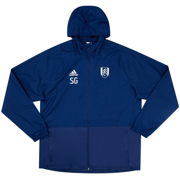 2018-19 Fulham adidas Staff Issue Hooded Rain Jacket SG - 8/10 - (XL)