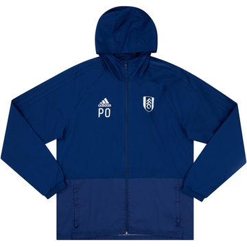2018-19 Fulham adidas Staff Issue Hooded Rain Jacket PO - 9/10 - (L)