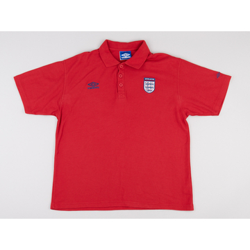 1990s England Umbro Leisure Polo - 6/10 - (XL)