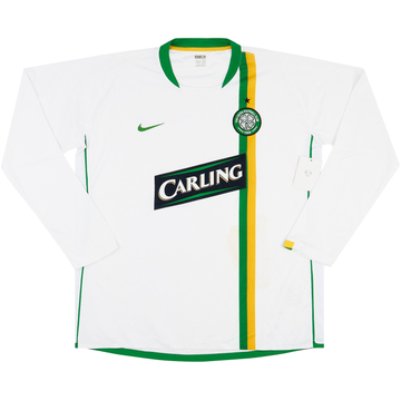 2006-08 Celtic Player Issue Away L/S Shirt (XL)