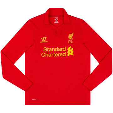 2012-13 Liverpool Home L/S Shirt - 7/10 - (XL.Boys)