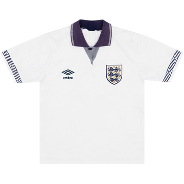 1990-92 England Home Shirt - 7/10 - (L.Boys)