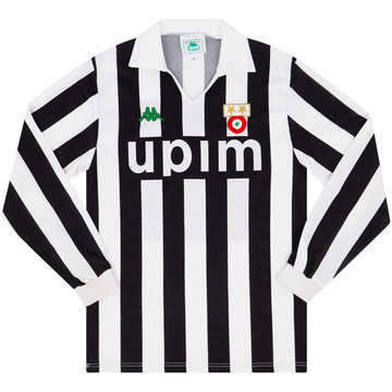 1990-91 Juventus Home L/S Shirt - 8/10 - (S)