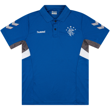 2018-19 Rangers Hummel Training Polo - 9/10 - (S)