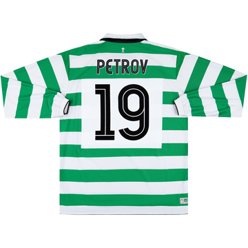 2004-05 Celtic Home L/S Shirt Petrov #19 - 8/10 - (XL)