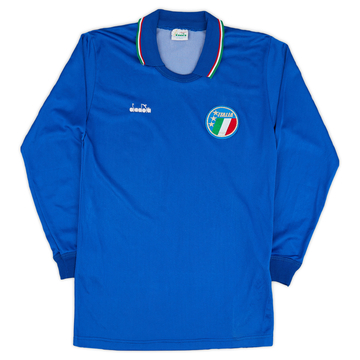 1986-91 Italy Home L/S Shirt - 9/10 - (S)