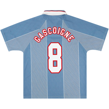 1996-97 England Away Shirt Gascoigne #8 - 8/10 - (L)